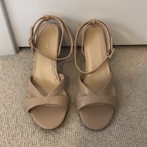 Le Chateau Nude Heeled Sandals